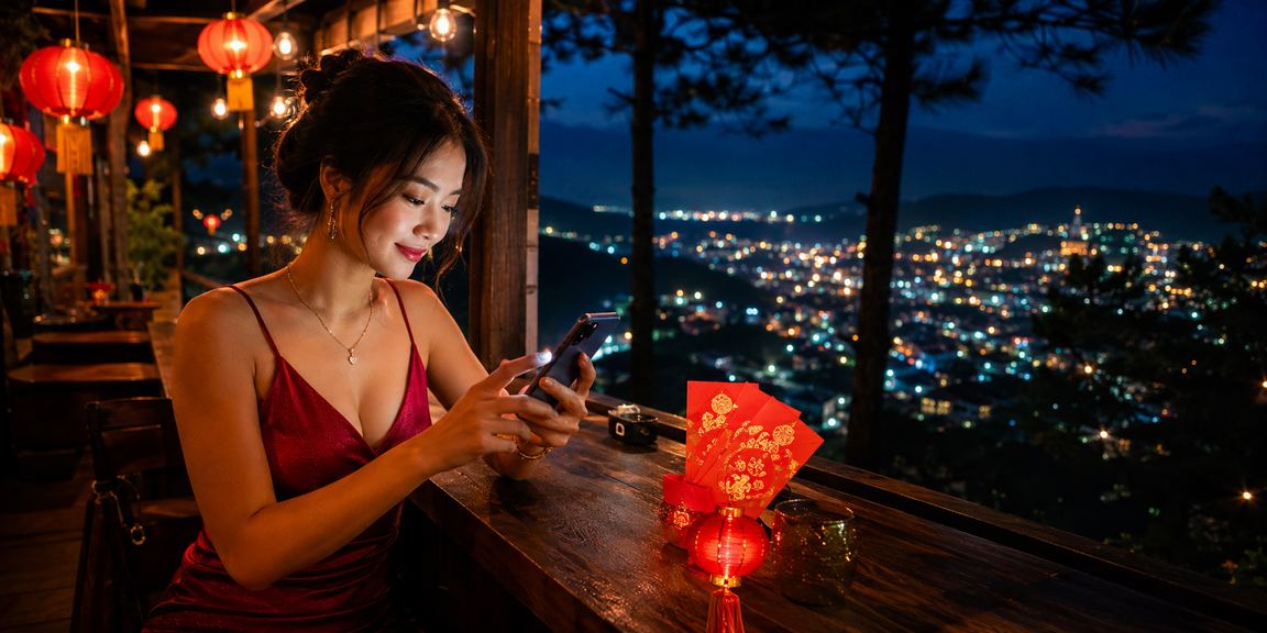 Bao lì xì Đà Lạt và lồng đèn gợi không khí ưu đãi theo mùa